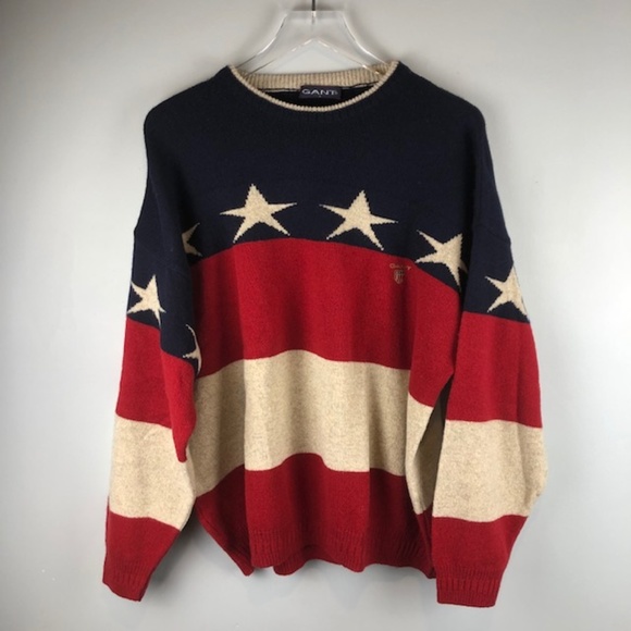 Gant Sweaters - GANT Star & Stripes Sweater Sz L